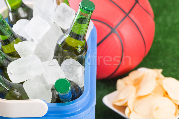 Friss sör tengerpart sport labda üveg Stock fotó © fotoedu