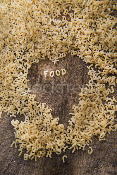 Makaronu dzieci litery alfabet żywności Zdjęcia stock © Fotografiche