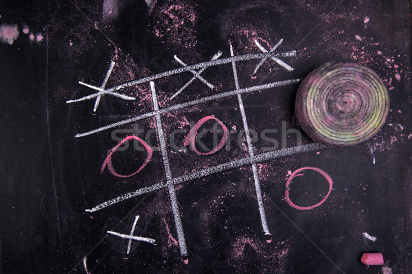 Spel grafisch krijt Blackboard achtergrond leuk Stockfoto © Fotografiche