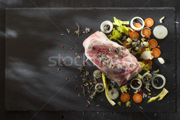 Shin raw pork Stock photo © Fotografiche
