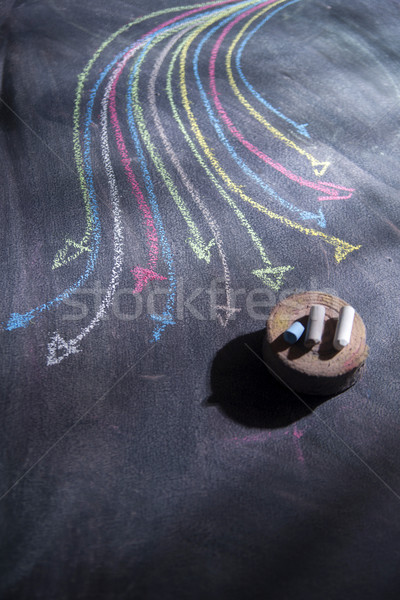 Colored arrows curvilinear Stock photo © Fotografiche