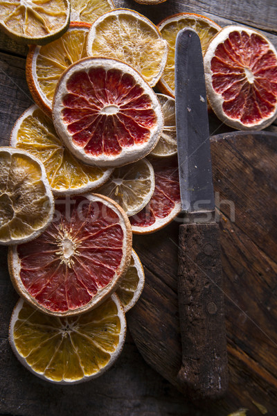 Foto stock: Fatias · secas · cítrico · conjunto · diferente · frutas