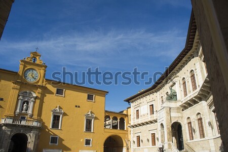 Italië oude stad hoofd- vierkante landschap Stockfoto © Fotografiche