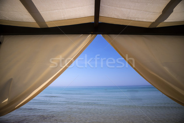 太陽 帳篷 海灘 海 視圖 景觀 商業照片 © Fotografiche