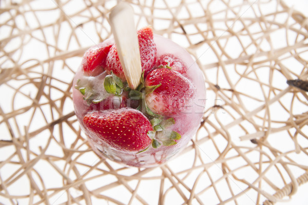 strawberry ice cream Stock photo © Fotografiche