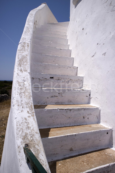 Blanche escalier maçonnerie particulier architectural couleur [[stock_photo]] © Fotografiche