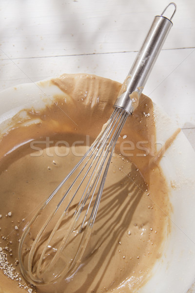 Chicote creme castanha preparação farinha fruto Foto stock © Fotografiche