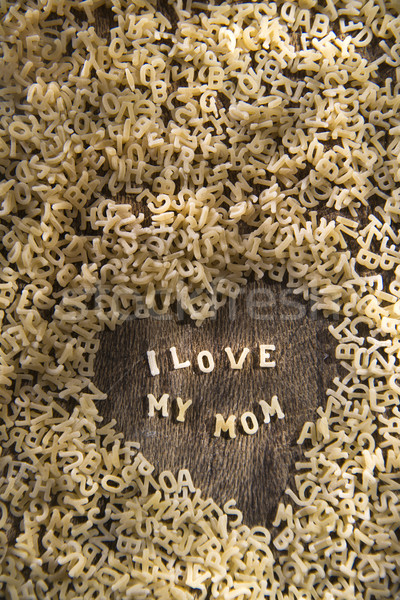 Pasta ninos forma cartas alfabeto alimentos Foto stock © Fotografiche