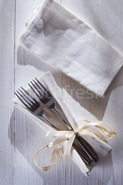 Stockfoto: Twee · presentatie · tabel · fine · dining · ontwerp · paar