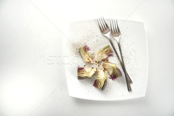 新鮮な 皿 プレゼンテーション サイドディッシュ 食品 緑 ストックフォト © Fotografiche