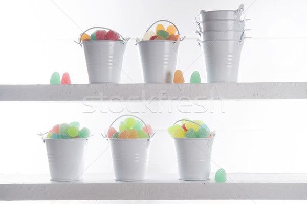 Tarka puha cukorkák bemutató kicsi tele Stock fotó © Fotografiche