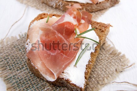 Pan queso jamón todo grano Foto stock © Fotografiche