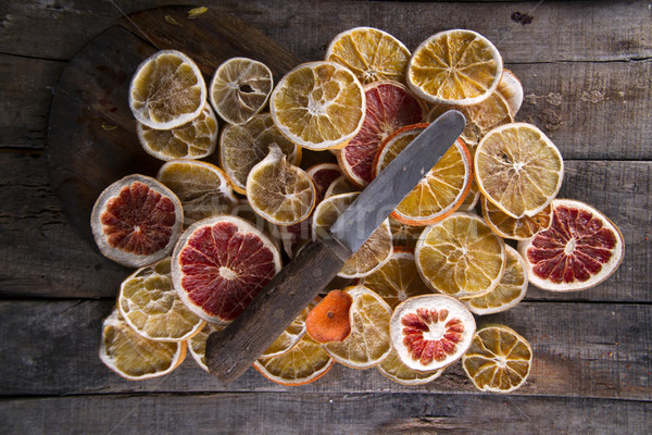 Slices of dried citrus Stock photo © Fotografiche