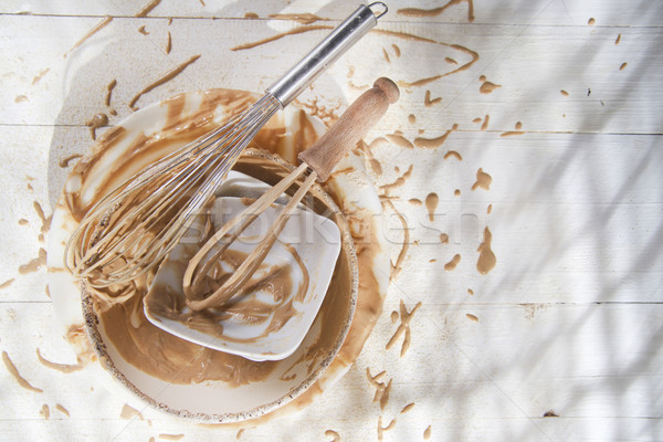 Foto stock: Látigo · preparación · dulce · platos · utilizado