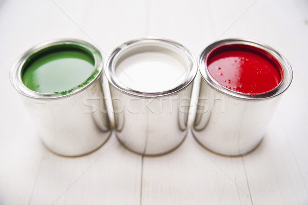 Three paint cans Stock photo © Fotografiche