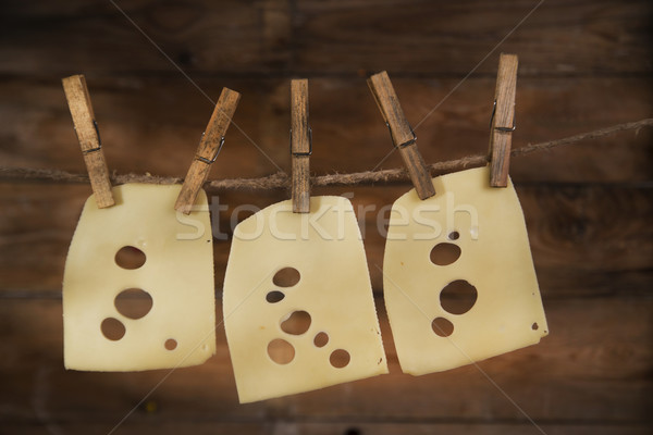 Slices of Emmental Stock photo © Fotografiche