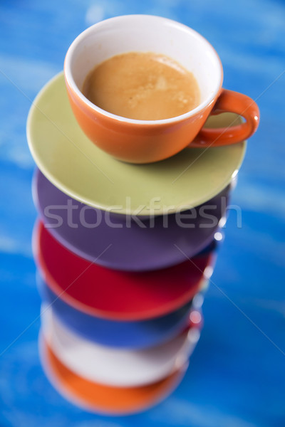 Tower of cups of coffee  Stock photo © Fotografiche