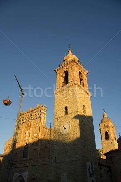 Kirche Restaurierung Erholung Arbeit Erdbeben gotischen Stock foto © Fotografiche