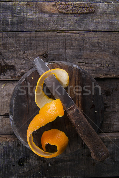ピール オレンジ 古い ナイフ 表 デザイン ストックフォト © Fotografiche