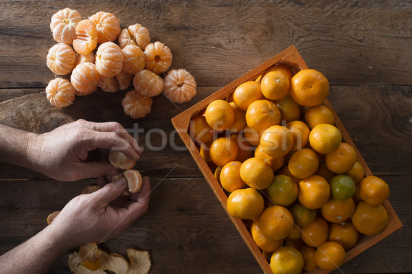 Winter fruit Mandarin Stock photo © Fotografiche