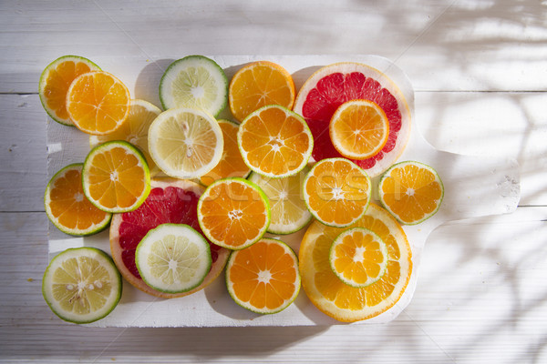 Foto stock: Colores · agrios · frutas · mezcla · rebanadas