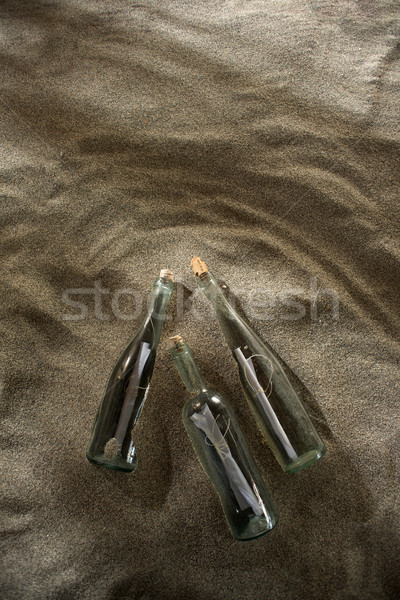 Mensaje botella playa colección centro mensajes Foto stock © Fotografiche
