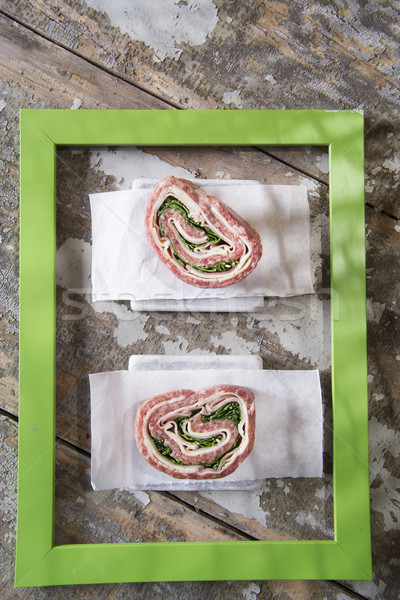 Roll of raw meat  Stock photo © Fotografiche