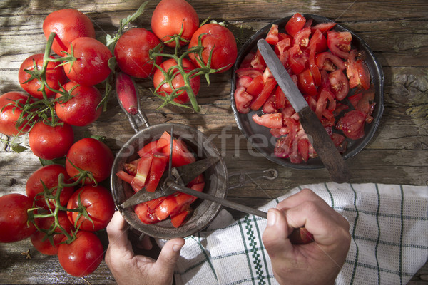 Passed round tomato Stock photo © Fotografiche