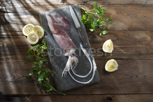 Fresh raw squid Stock photo © Fotografiche