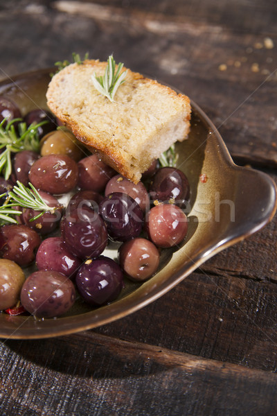 Bread and olives Stock photo © Fotografiche