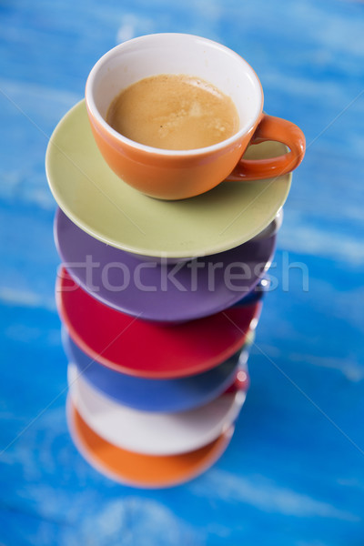 Tower of cups of coffee  Stock photo © Fotografiche
