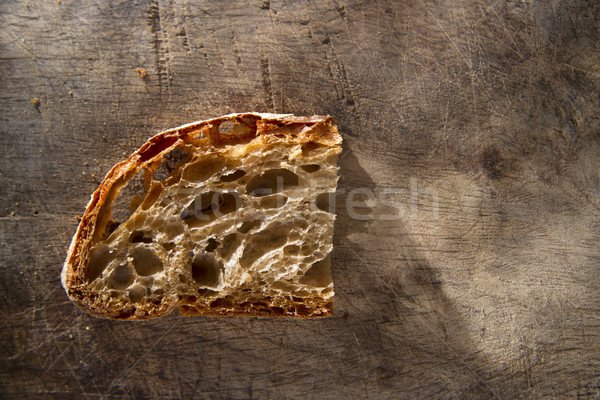 Fetta pane di frumento cotto legno forno Foto d'archivio © Fotografiche