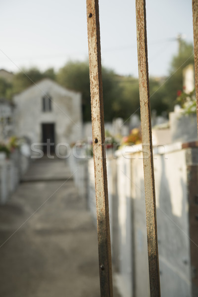 Stok fotoğraf: Eski · ülke · mezarlık · sessiz · küçük · kilise