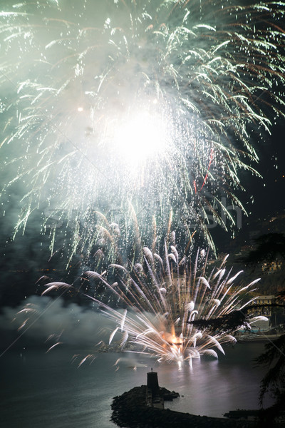 Foto stock: Fogos · de · artifício · Itália · evento · tarde · verão · festa