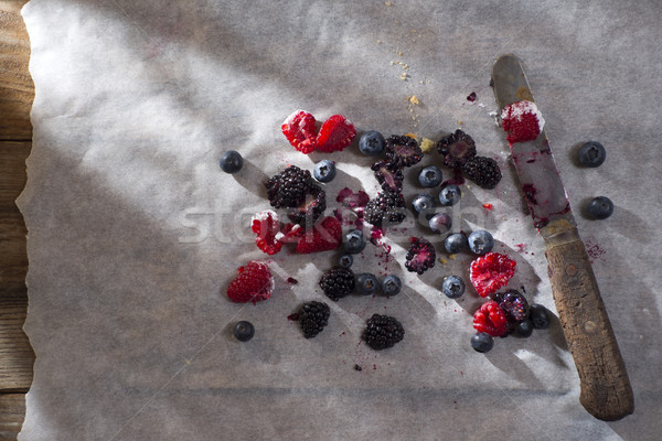 Berries Cut above the card Stock photo © Fotografiche