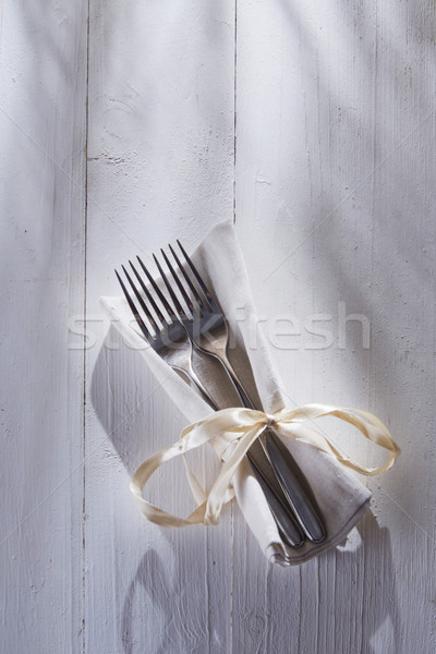 два презентация таблице Изысканные ужины дизайна пару Сток-фото © Fotografiche