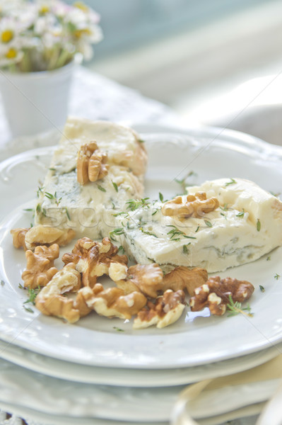 Stilton cheese and walnuts  Stock photo © Fotografiche