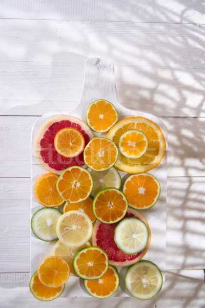 Kolory cytrus owoce mieszanka plastry Zdjęcia stock © Fotografiche
