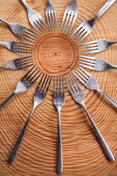 Sets of forks Stock photo © Fotografiche