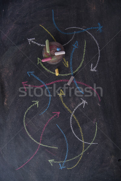 Colored arrows curvilinear Stock photo © Fotografiche