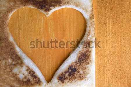Tost biçim kalp kahvaltı sevmek Stok fotoğraf © Fotografiche