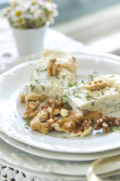 Stilton cheese and walnuts  Stock photo © Fotografiche