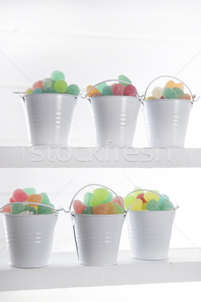 Tarka puha cukorkák bemutató kicsi tele Stock fotó © Fotografiche