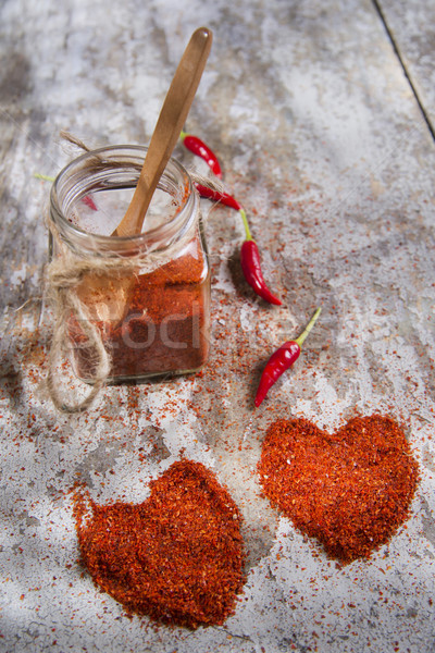 Coeur piment présentation deux coeurs chili [[stock_photo]] © Fotografiche