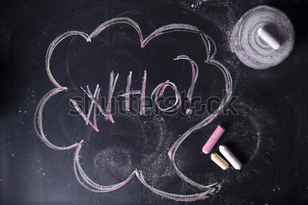 Piśmie słowo napisany kredy tablicy graficzne Zdjęcia stock © Fotografiche