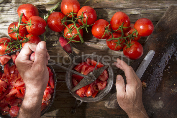 Passed round tomato Stock photo © Fotografiche