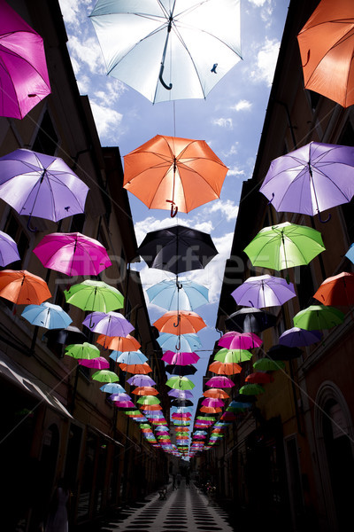 Umbrellas of different colors Stock photo © Fotografiche