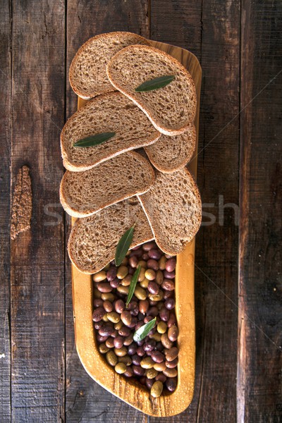 Pane olive mista Toscana Italia gruppo Foto d'archivio © Fotografiche