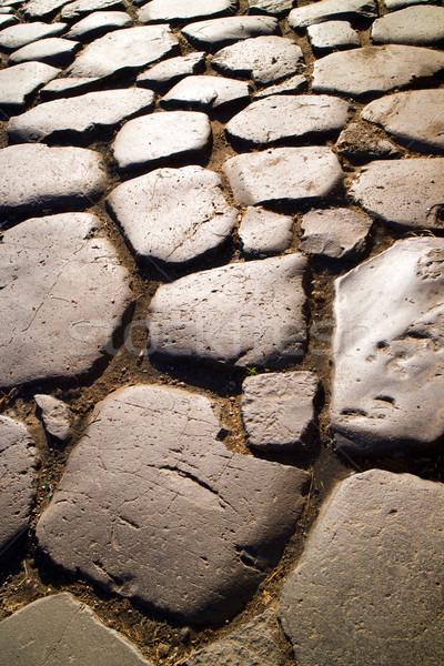 Antigua carretera piedras hasta material piedra Foto stock © Fotografiche