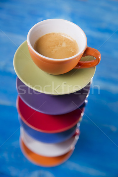 Tower of cups of coffee  Stock photo © Fotografiche